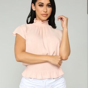 Pink / Mauve Cap Sleeve Blouse